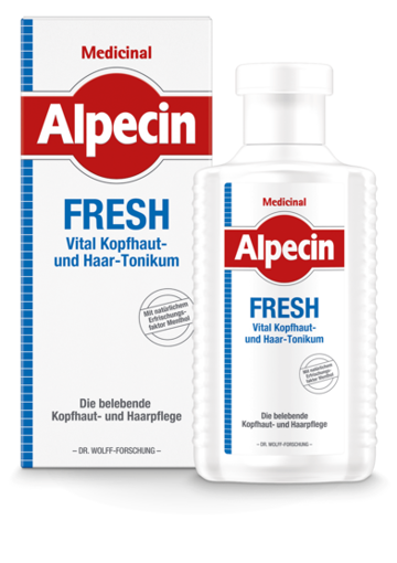 تونیک شاداب کننده مو و پوست سر آلپسین Alpecin Fresh حجم 200 میلی لیتر