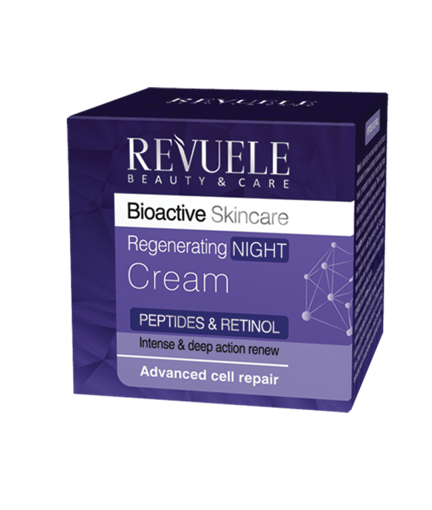 کرم جوان ساز شب رویول  REVUELE BIOACTIVE PEPTIDES & RETINOL Regenerating Night Cream