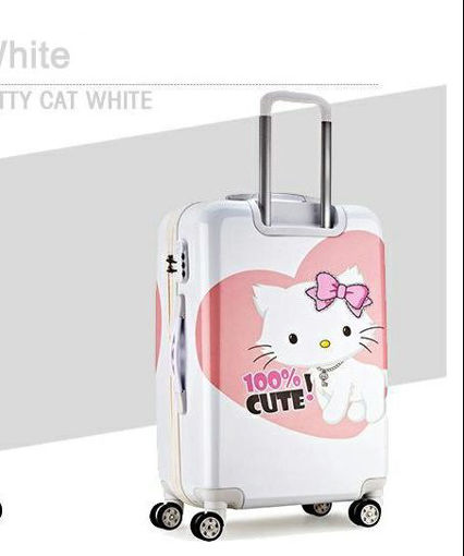 چمدان کودک خلبانی کیتی گربه سفید20اینچ کد B38
