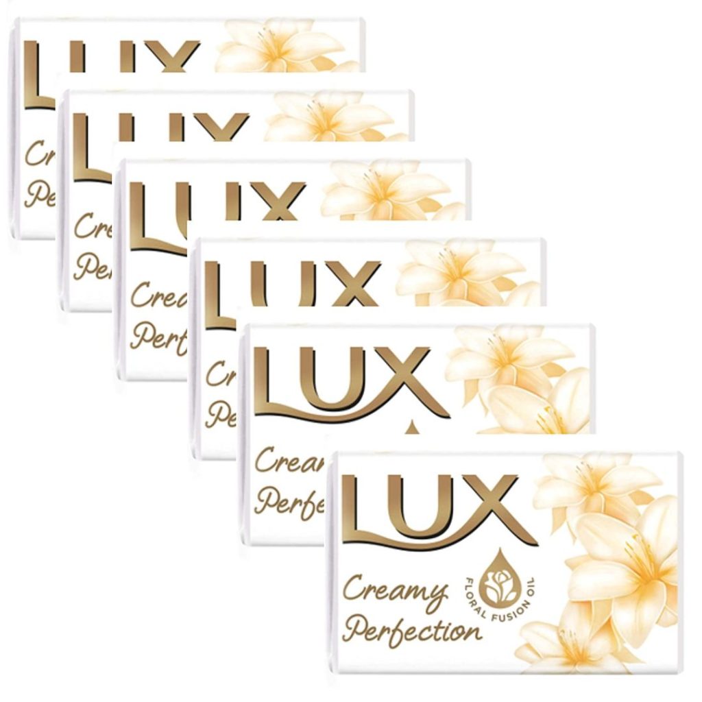 تصویر  صابون لوکس رایحه گل های سفید LUX Creamy Perfection وزن 170 گرم