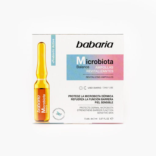 ویال احیا کننده پوست باباریا شامل 5 ویال 2 میل  Babaria Microbiota AMPOULES babaria