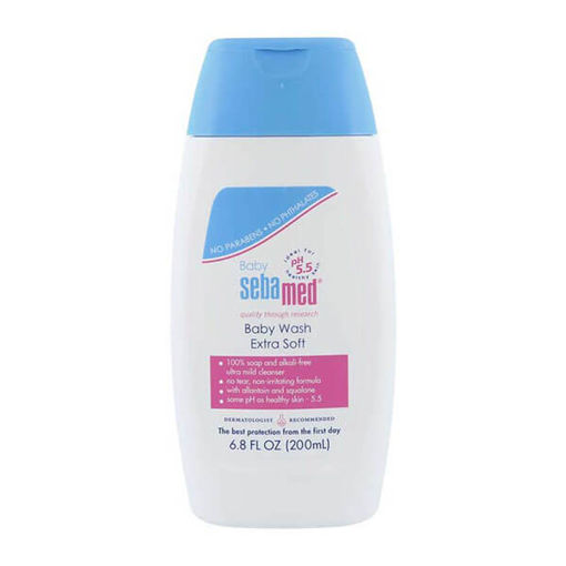 شامپو بدن کودک سبامد Sebamed Baby Gentle Wash Extra Soft Delicate Skin With Allantoin 200mL