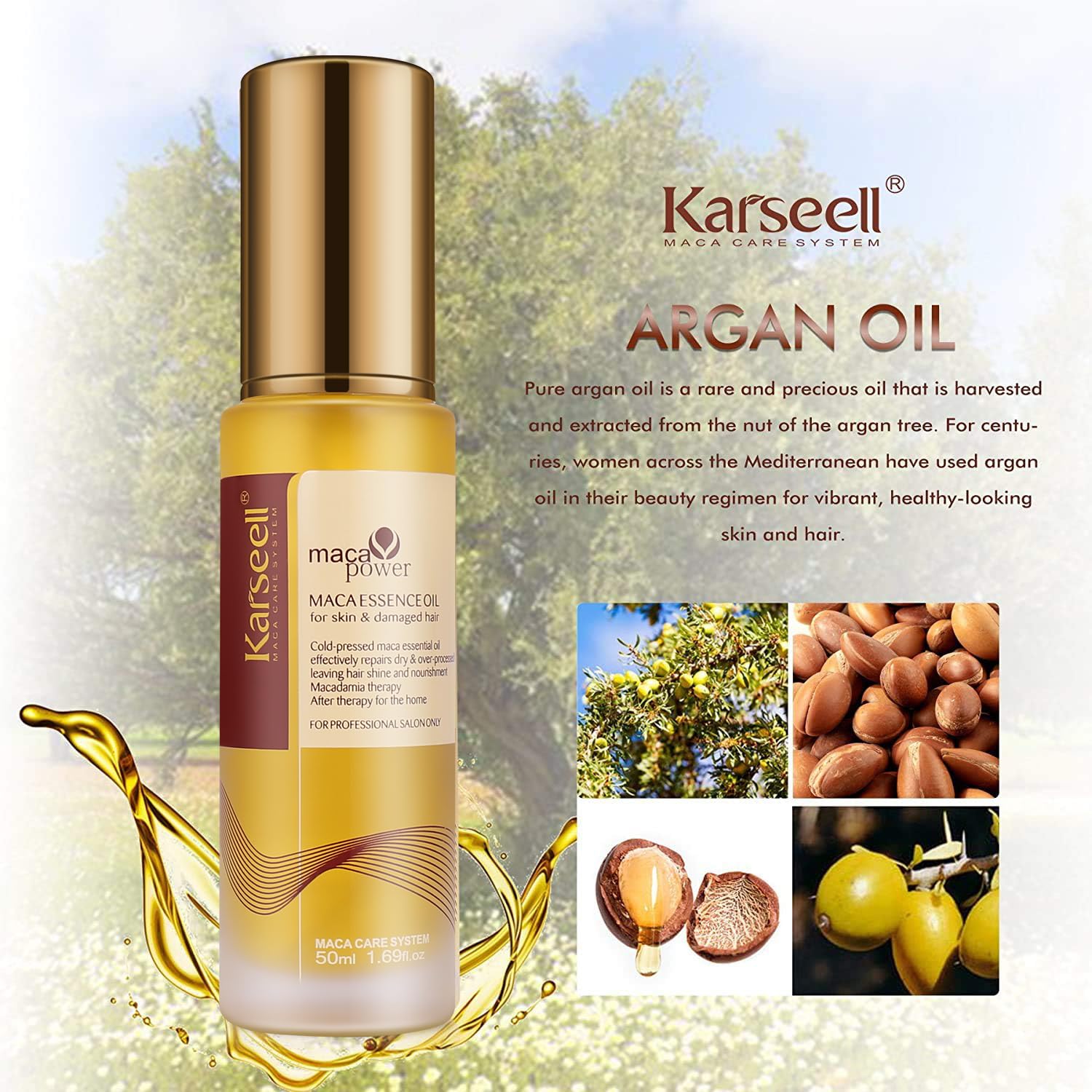 روغن آرگان مراکشی کارسل Karseell 50ml