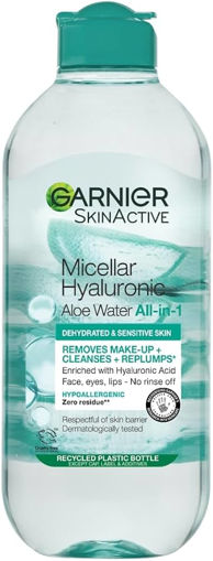 میسلار واتر هیالورونیک اسید و آلوورا گارنیر Garnier Hyaluronic Aloe Hydrating Micellar Cleansing Water 400ml