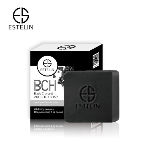 صابون ذغال و طلای استلین ESTELILN Black Charcoal 24k Gold Soap