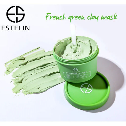 ماسک خاک رس سبز استلین Estelin French Green Clay Mask 4-in-1 Treatment