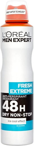 اسپری ضد تعریق فرش اکستریم لورال LOreal Men Expert Fresh Extreme Ice Cool Effect Anti Perspirant 48H Dry Non-Stop Spray