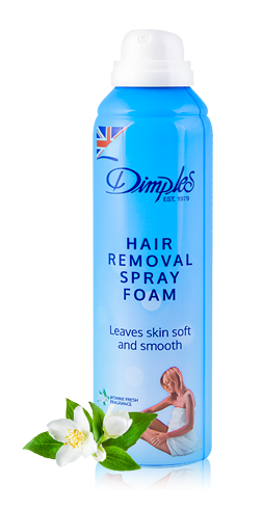 اسپری فوم موبر دیمپلز رایحه گل یاس Dimples Hair Removal Spray Foam jasmine