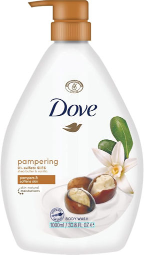 شامپو بدن داو حاوی عصاره شی باتر و وانیل Dove Pampering Care Body Wash with Shea Butter and Vanilla