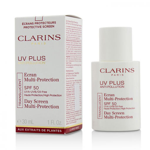 فلوئید ضد آفتاب یو وی پلاس کلارنس Clarins UV Plus Anti-Pollution Day Screen Multi-Protection SPF 50