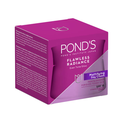 کرم روز مات کننده و درخشان کننده پوست پوندز ضد لک POND'S Flawless Radiance Mattifying Day Cream SPF15